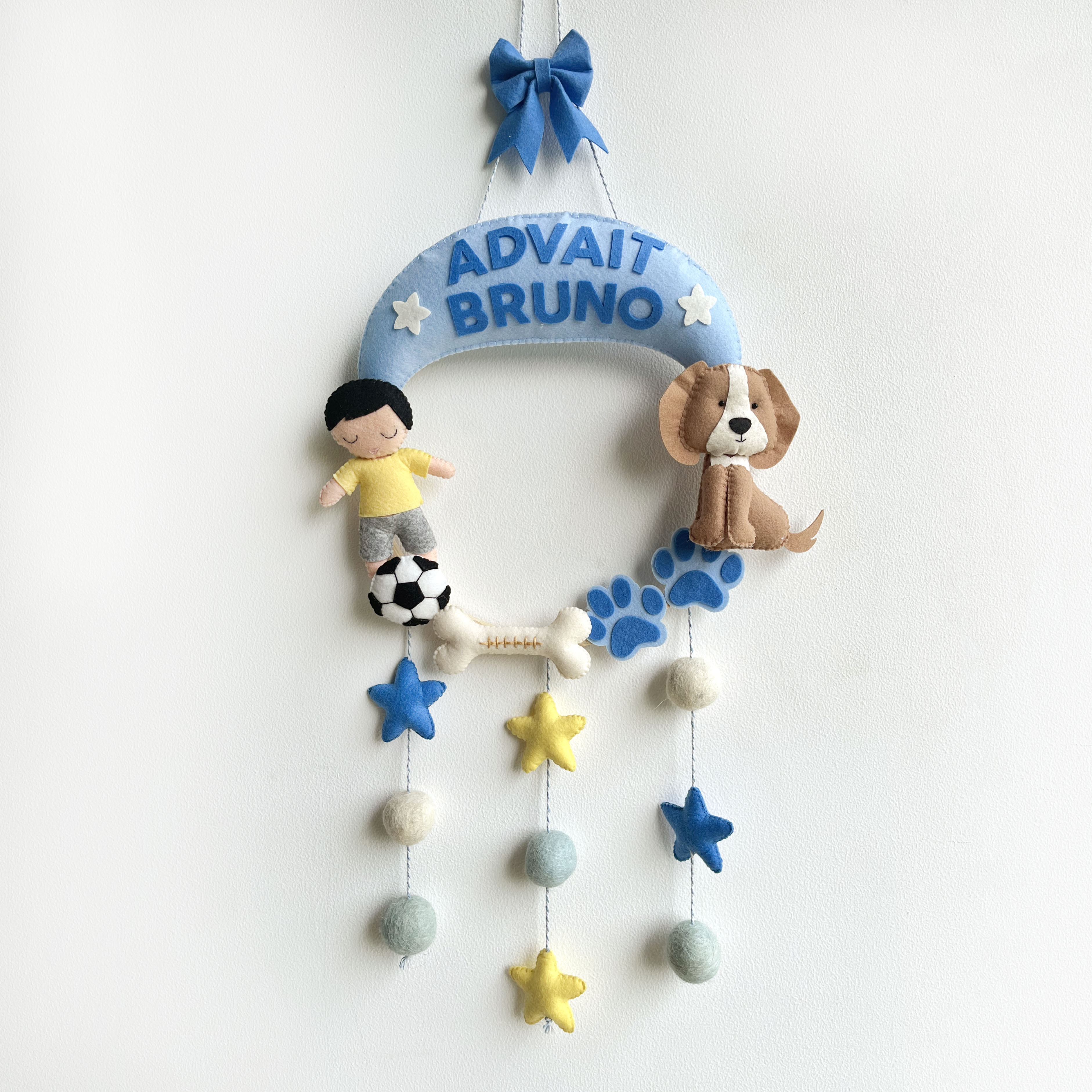 Pet Blue Name Garland