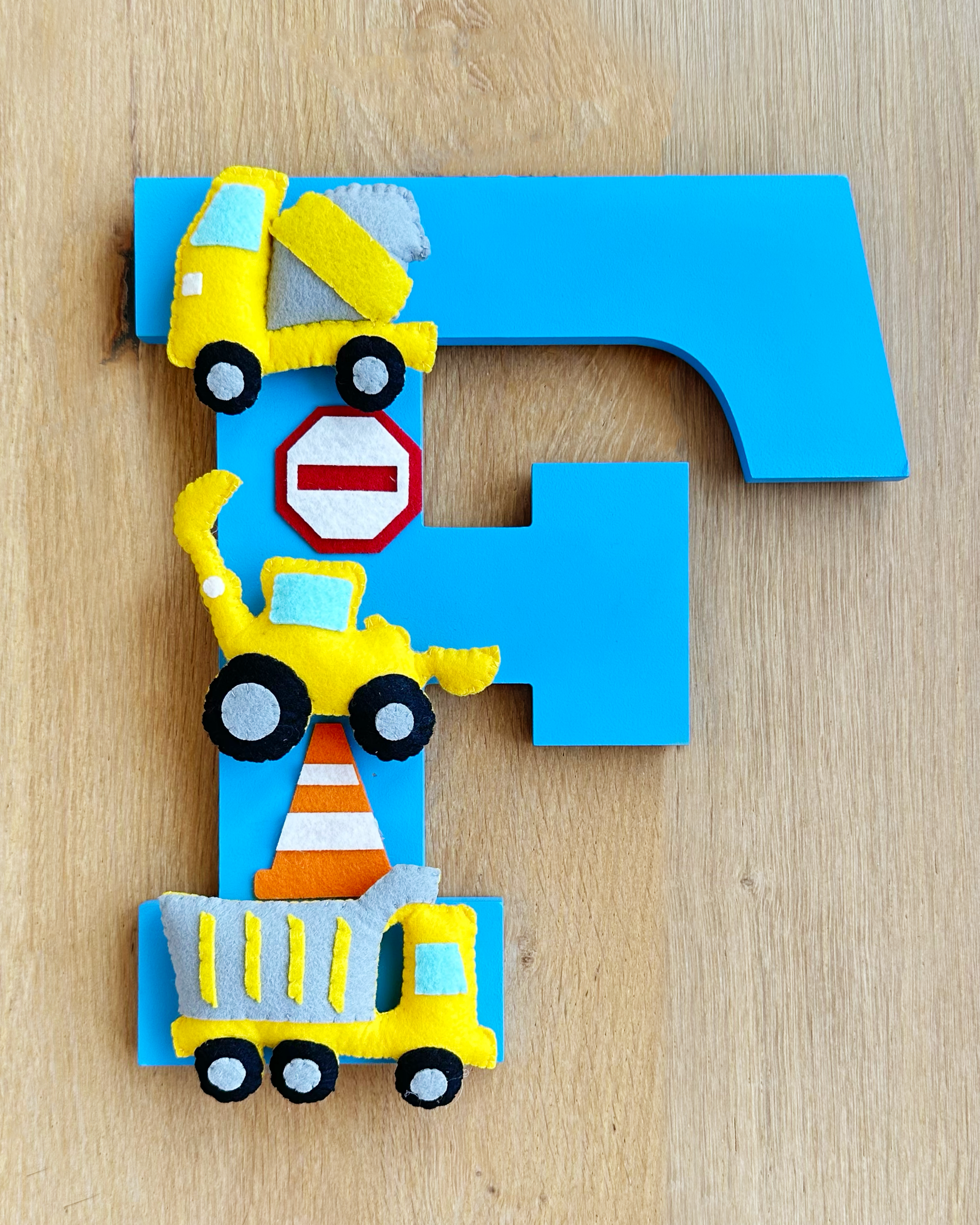 Construction Alphabet Wall Letter