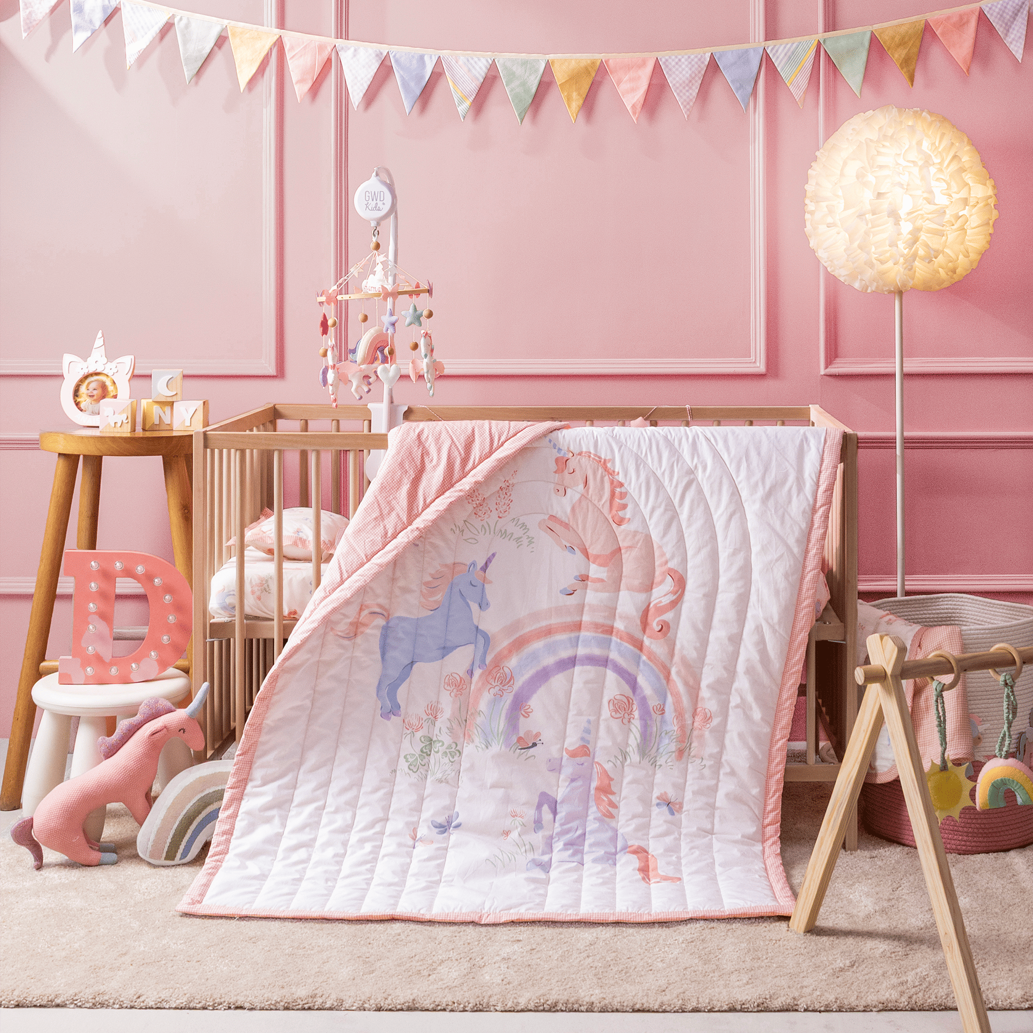 Triangle Pastel Felt Garland