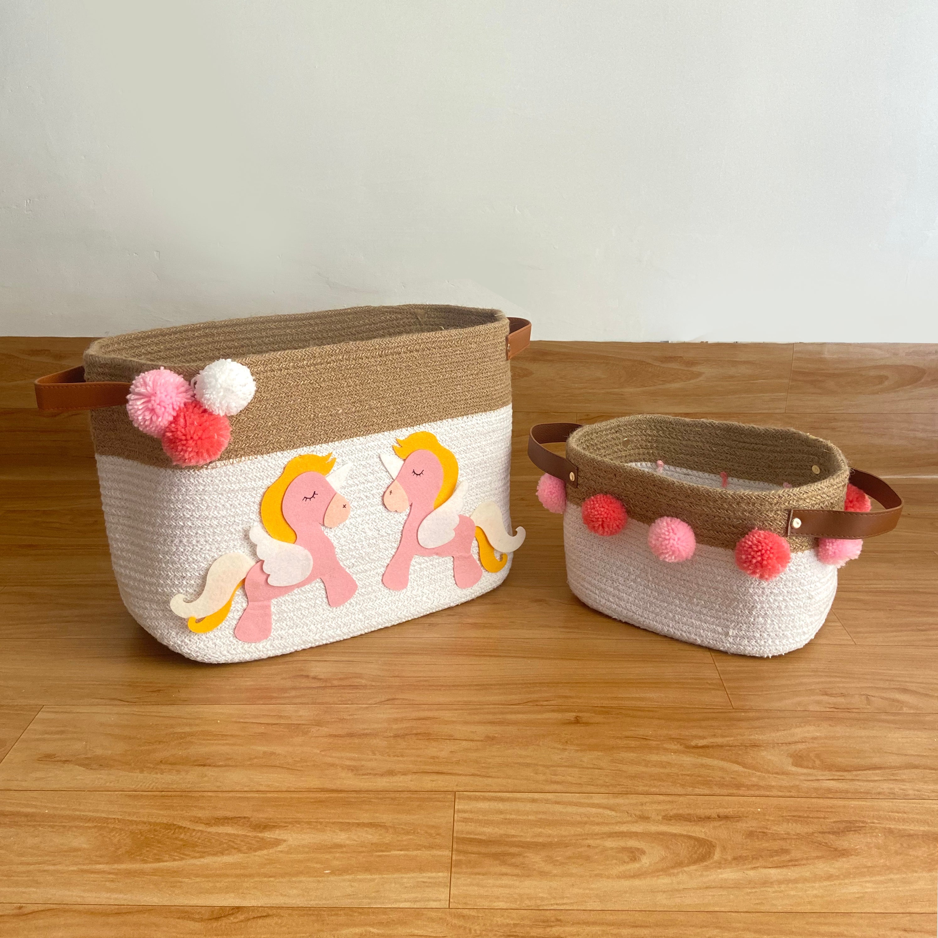 Jute Unicorn Storage Basket