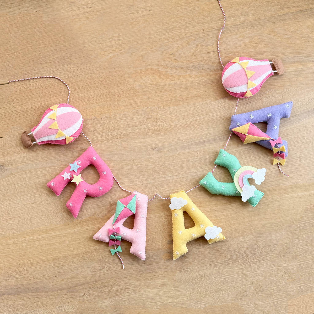 Bright Pink Name Garland