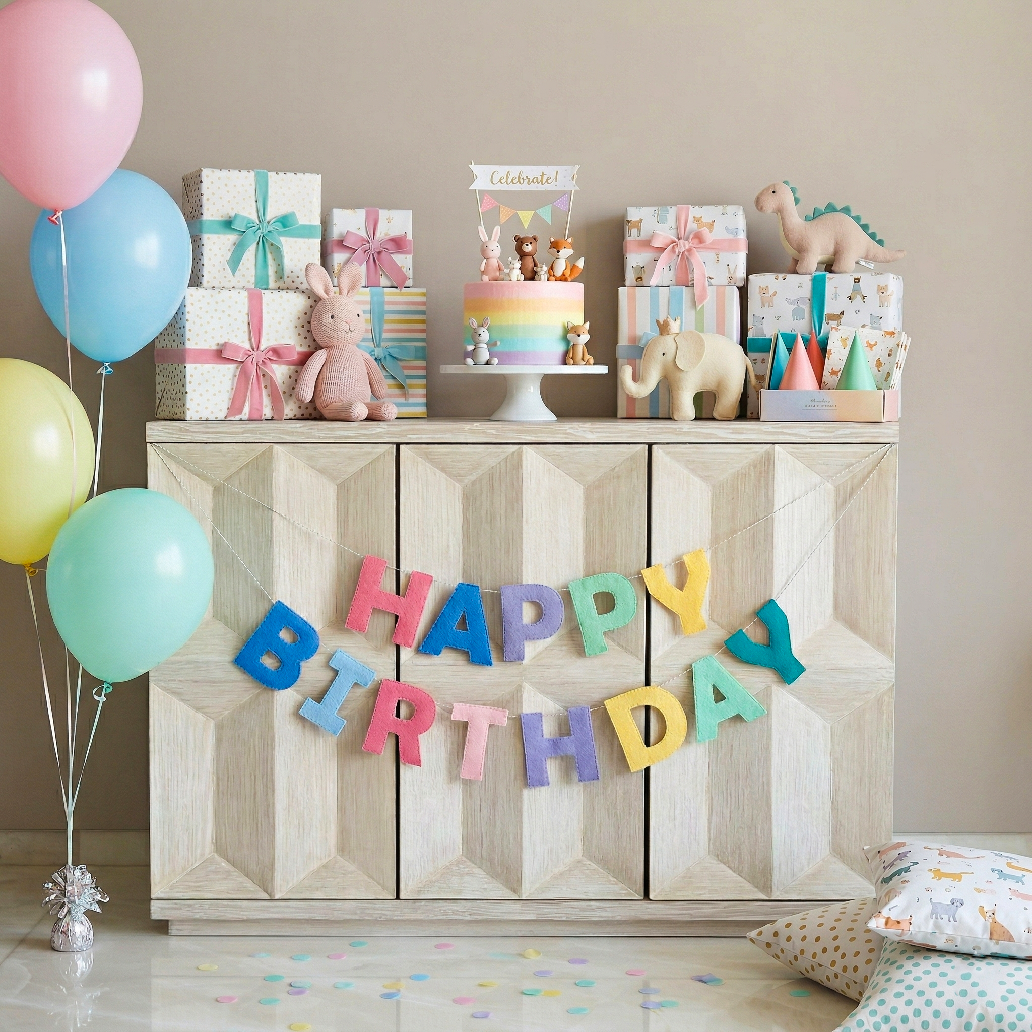 Happy Birthday Felt Garland