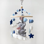Elephant Blue Cot Mobile