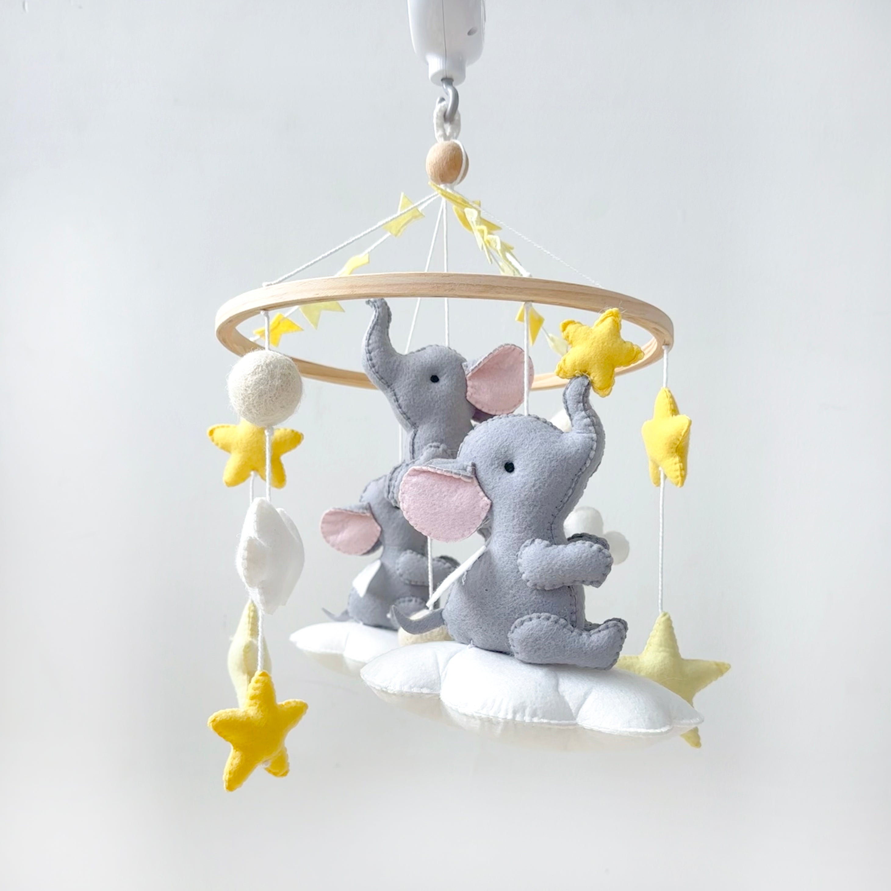 Elephant Yellow Cot Mobile