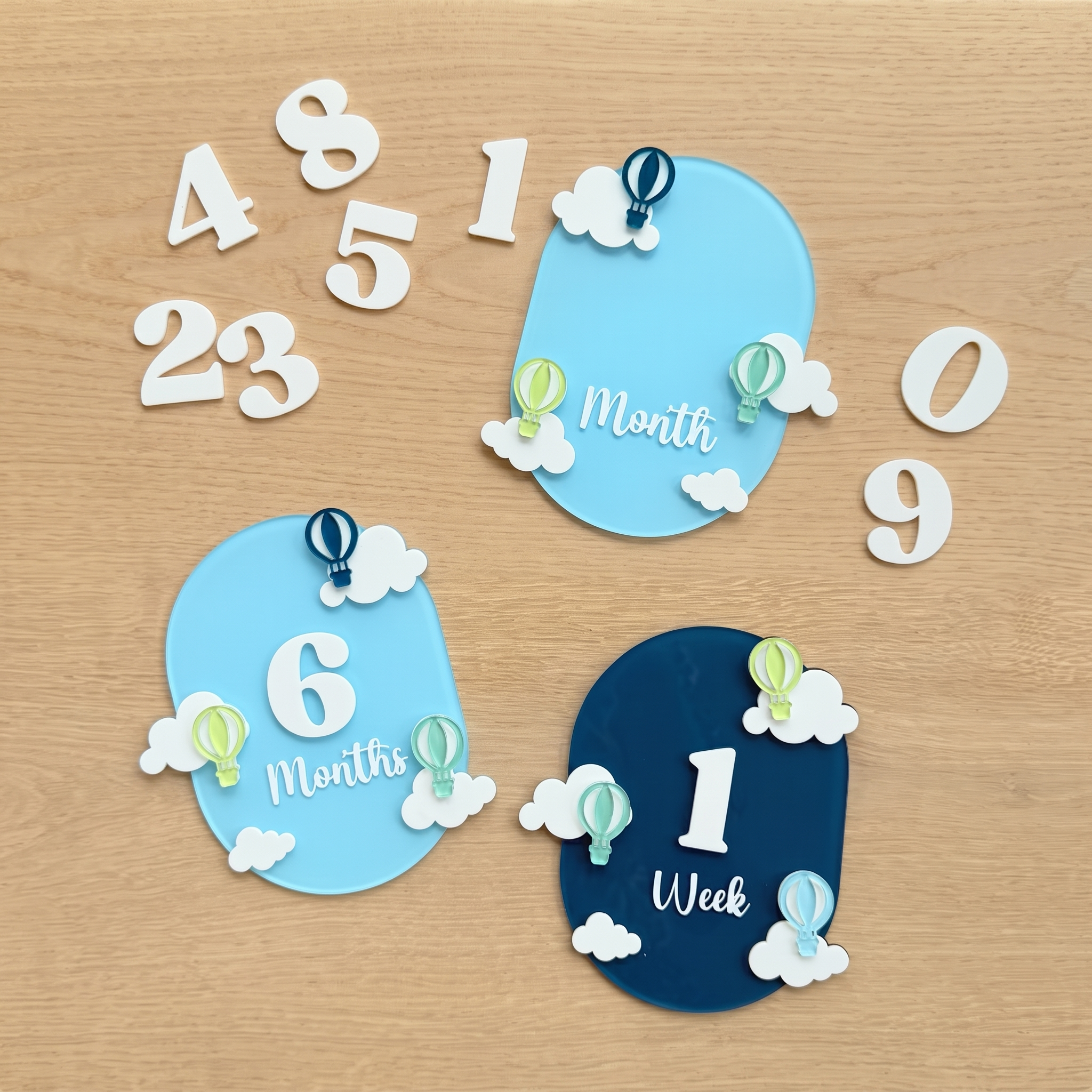 Little Skies Milestone Plaques