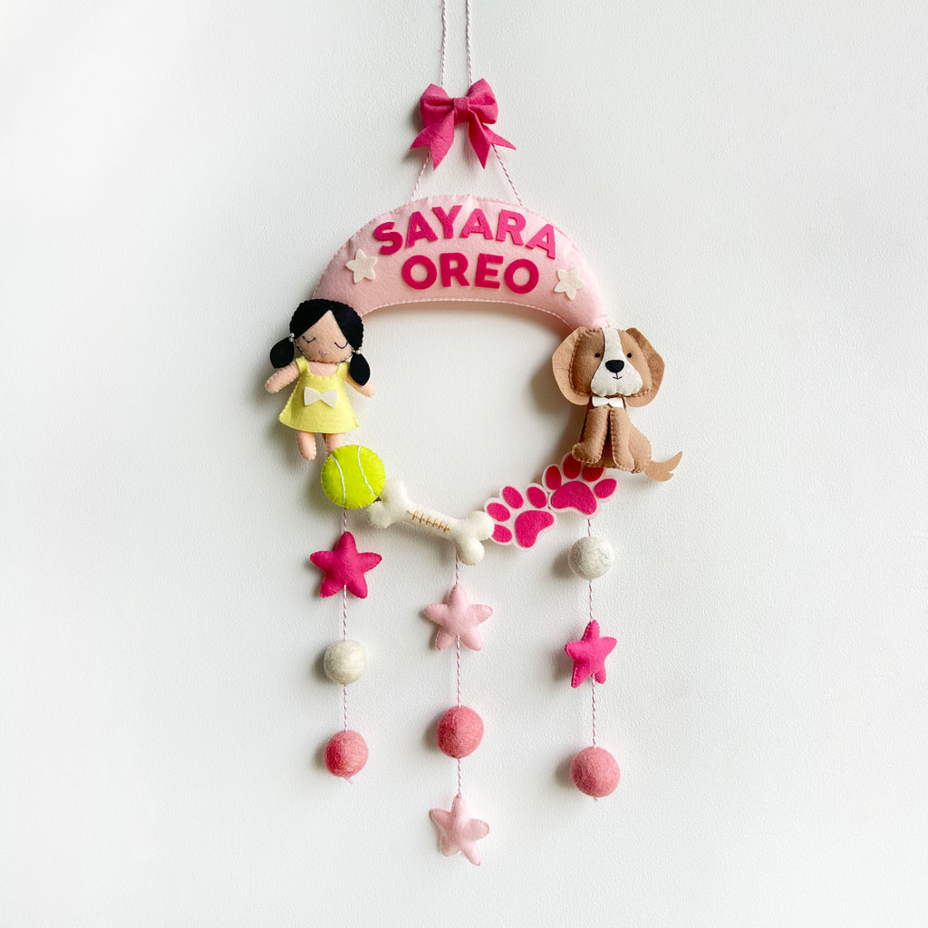 Pet Pink Name Garland