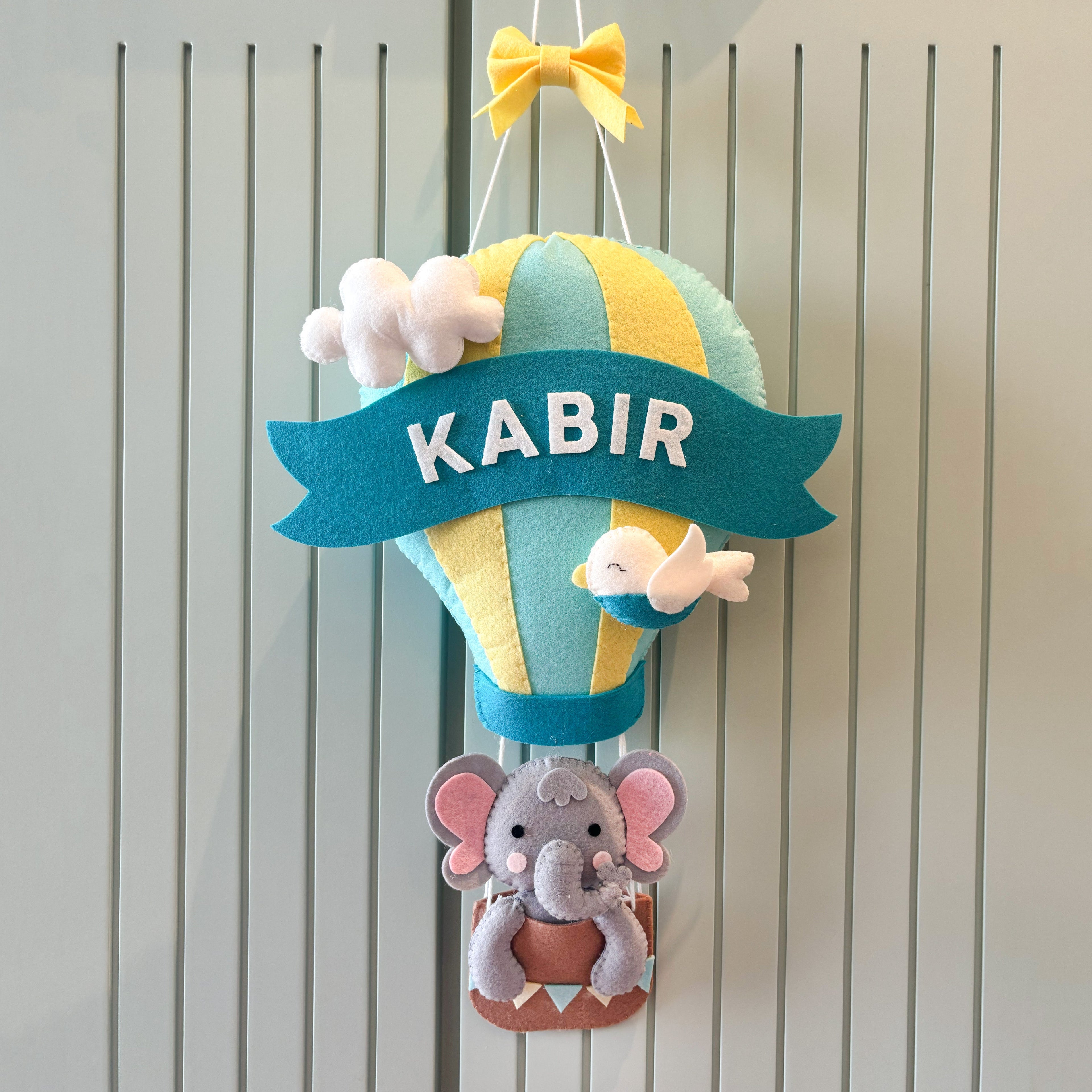 Elephant Blue Name Garland