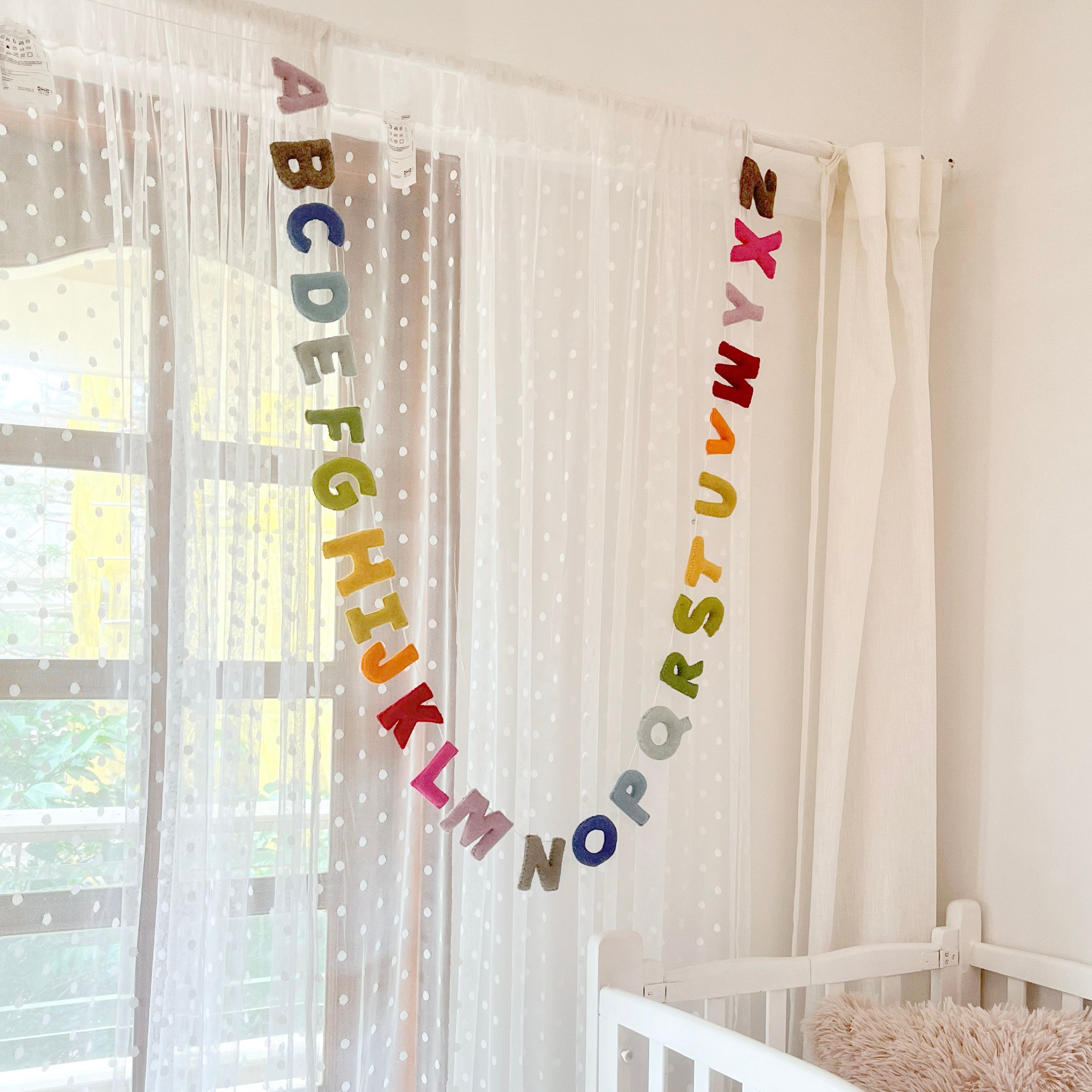 Rainbow Alphabet Felt Garland