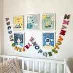 Rainbow Alphabet Felt Garland