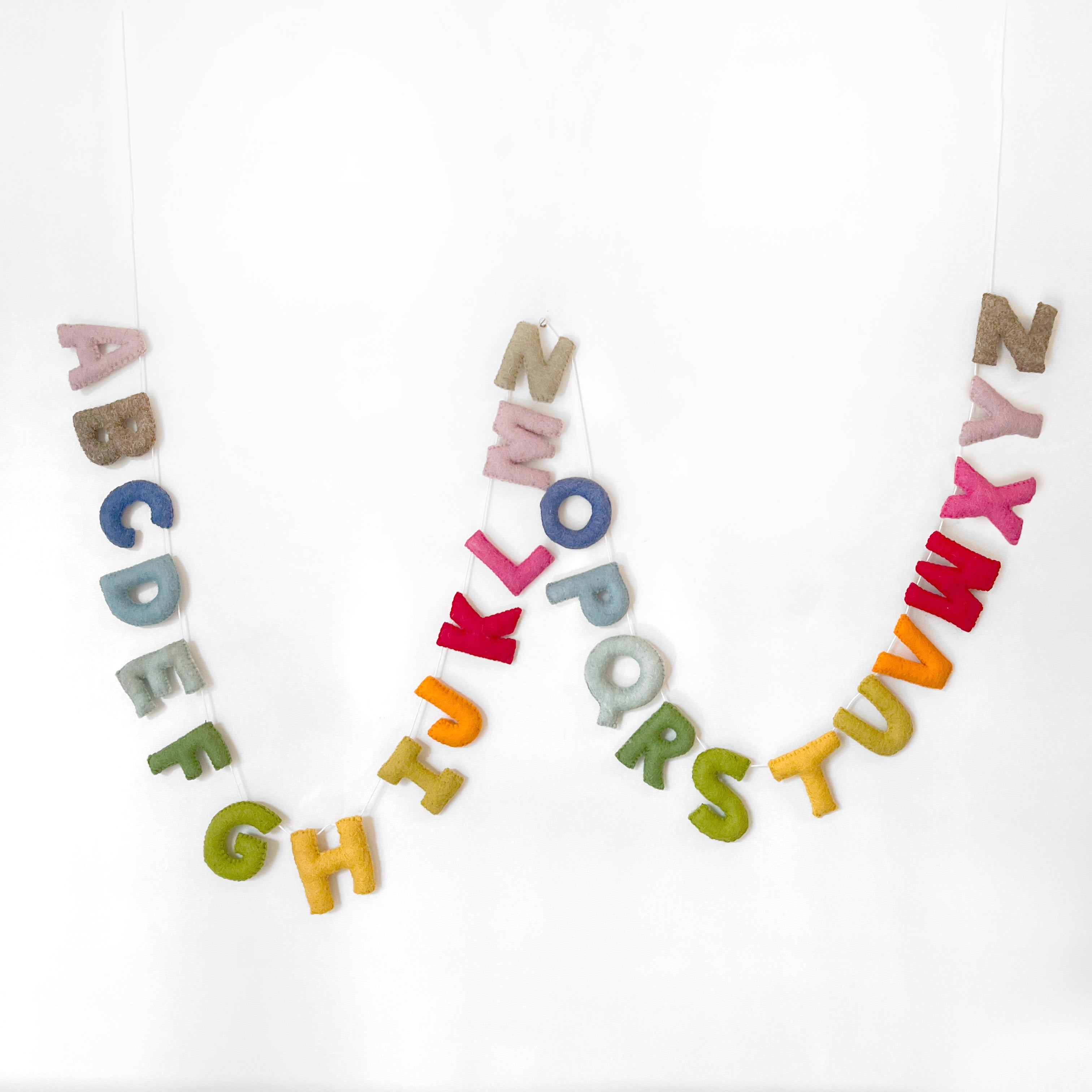 Rainbow Alphabet Felt Garland