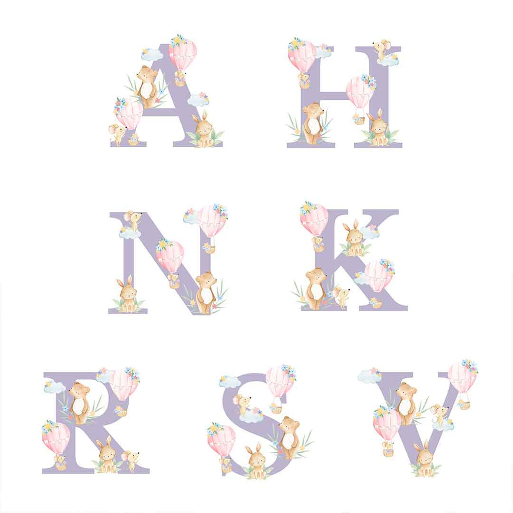 Alphabet Balloon Throw Cushion