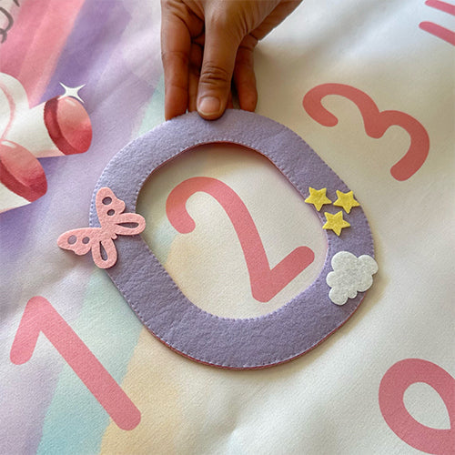 Flying Unicorn Milestone Blanket