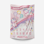 Flying Unicorn Milestone Blanket