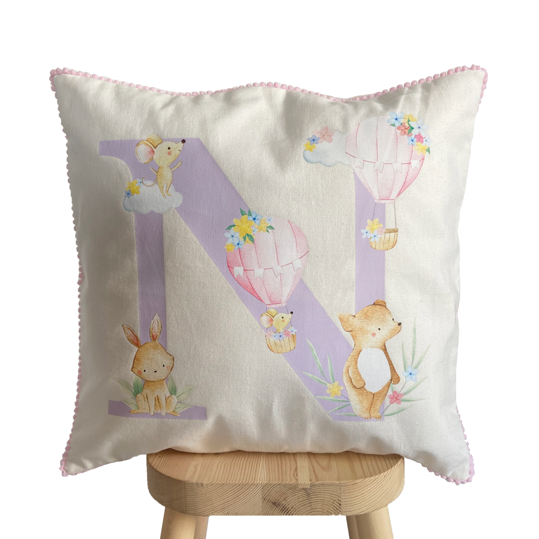 Alphabet Balloon Throw Cushion
