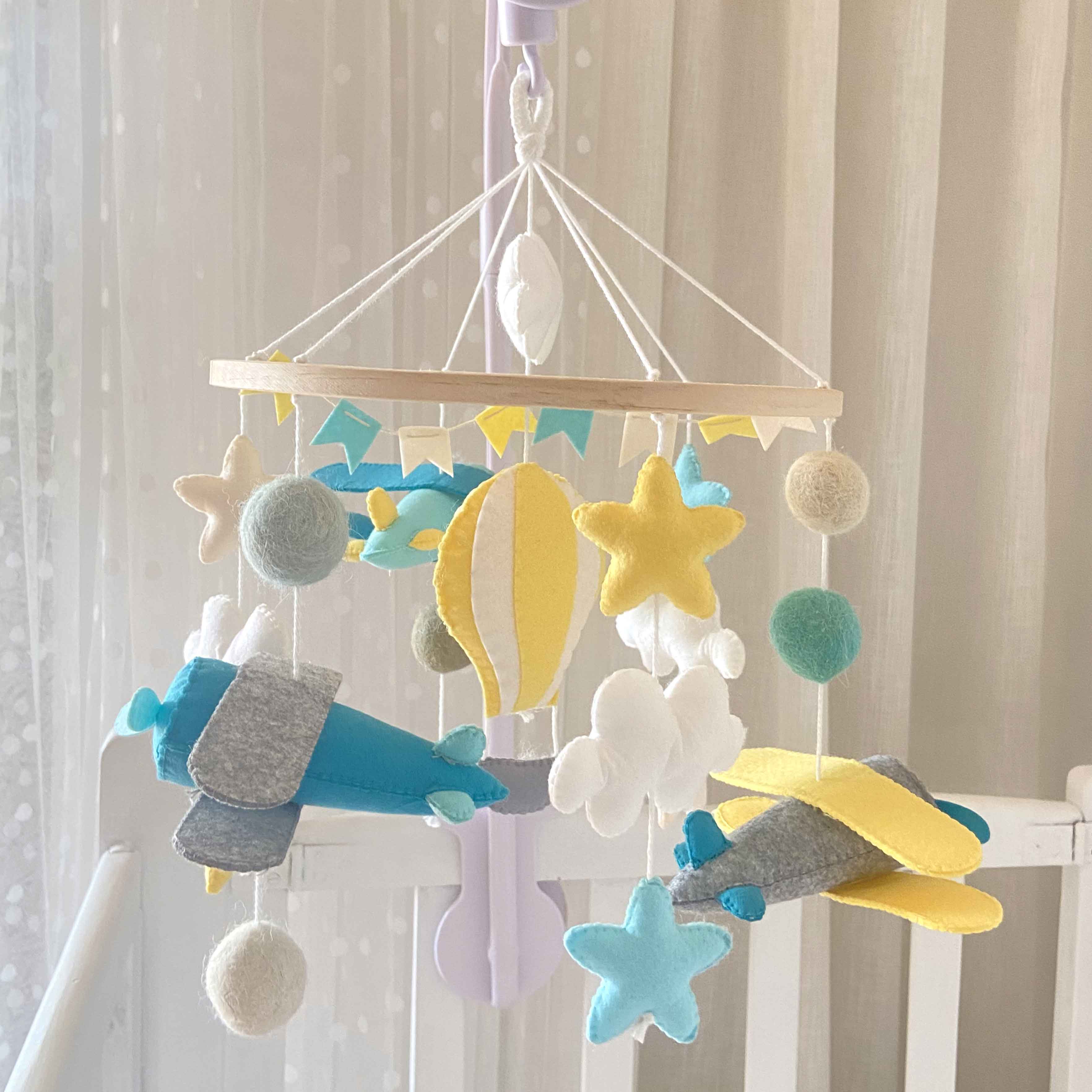 Flying Airplane Cot Mobile