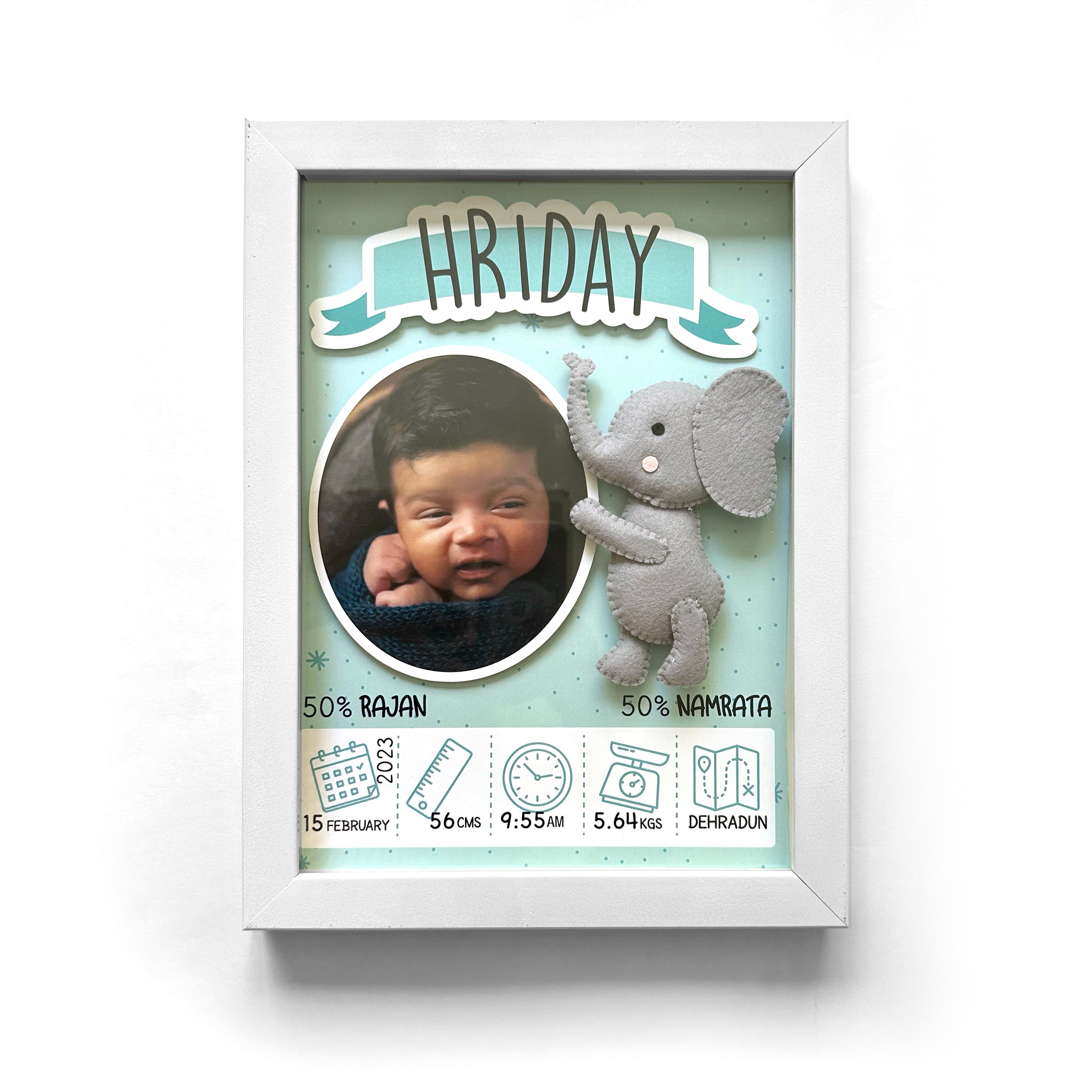 Announcement Elephant Birth Frame