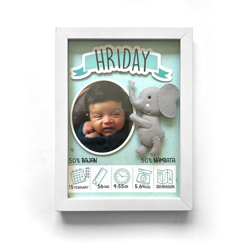Announcement Elephant Birth Frame