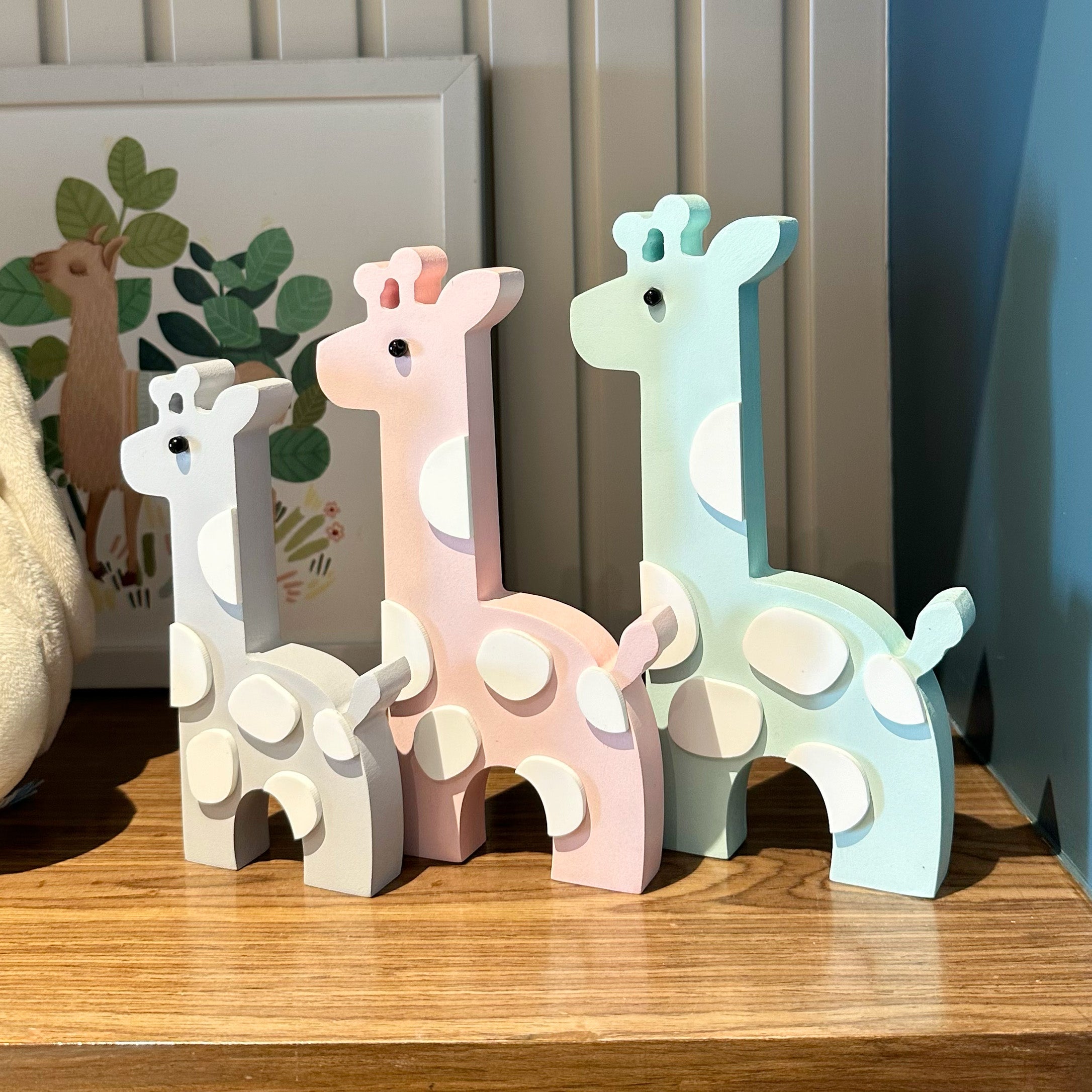 Giraffe Figurines Shelf Decor