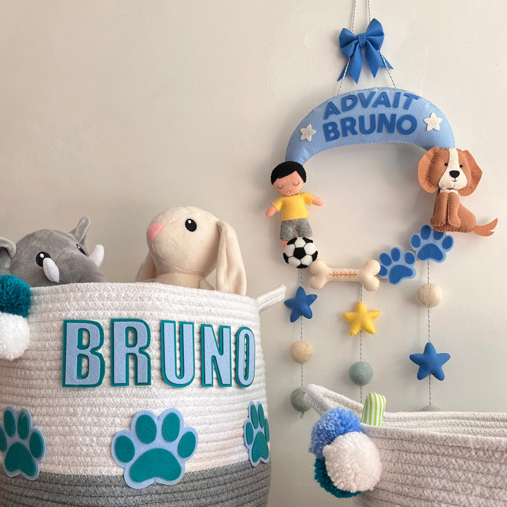 Pet Blue Name Garland
