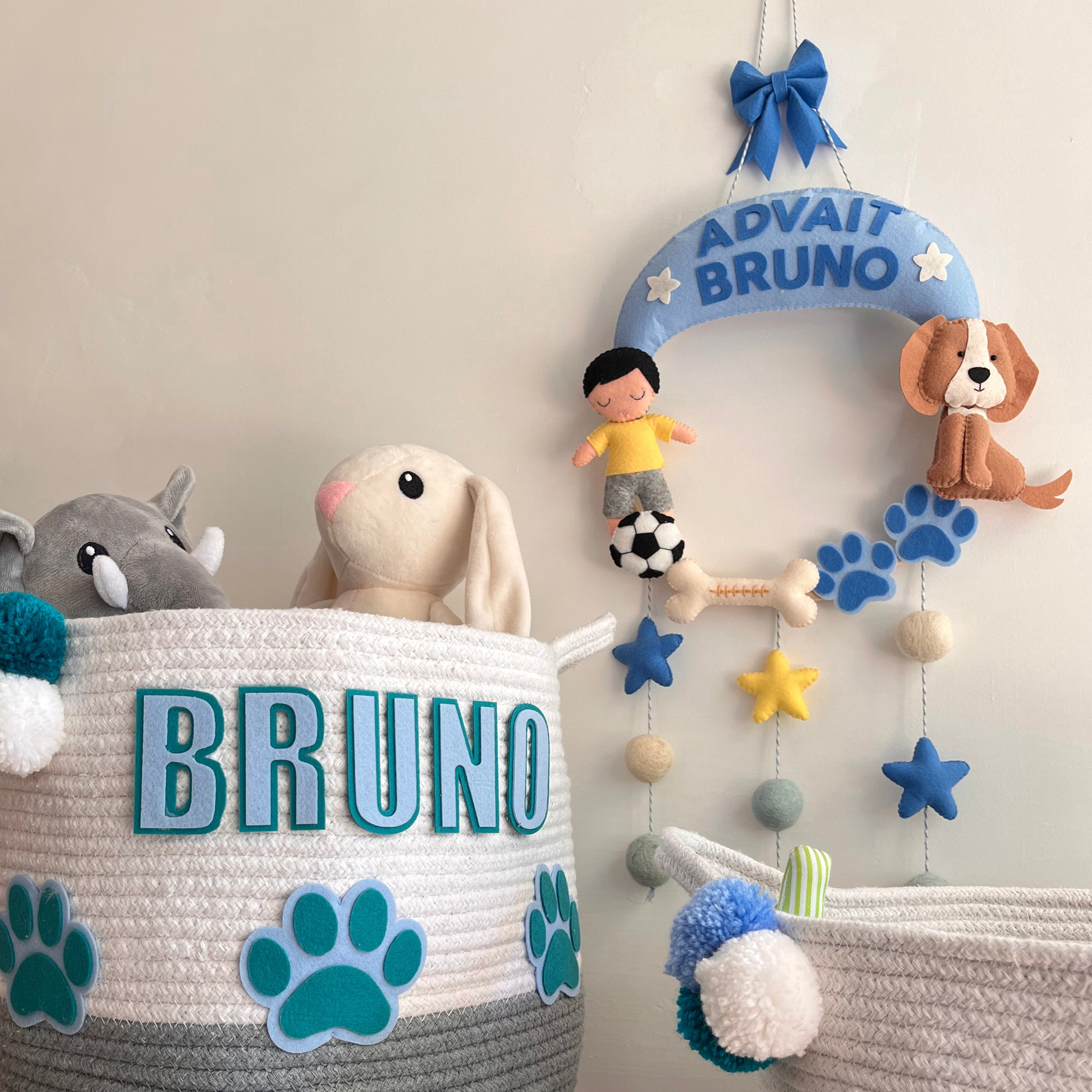 Pet Blue Name Garland