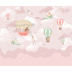 Pink Balloon Nursery Wallpaper